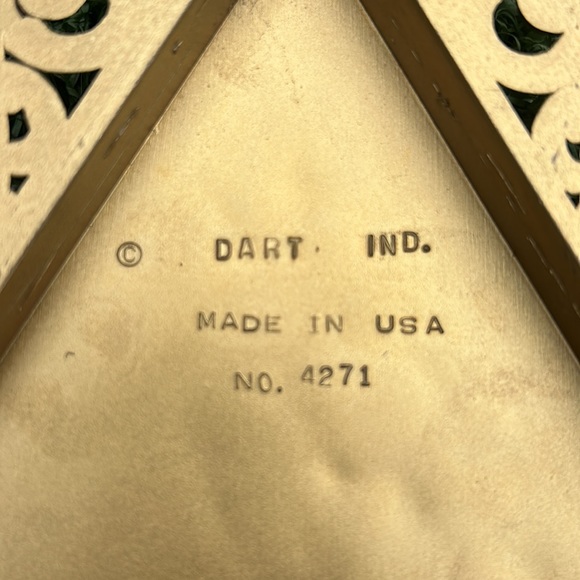 Vintage Dart Syroco Gold Diamond Lock & Key Wall Plaques No. 4271 - Picture 10 of 11